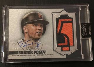 2019 Topps Dynasty Buster Posey Auto Logo 5/5