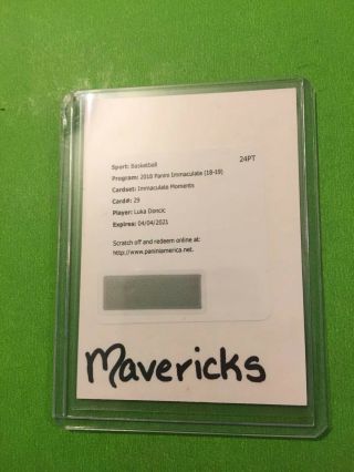 2018 - 19 Immaculate Moments Luka Doncic Autograph Acetate Rc 29