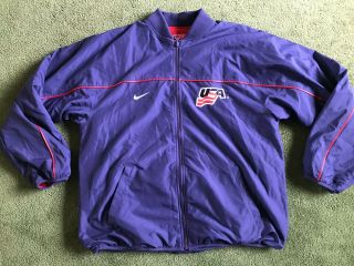 Mens Nike Team Usa Hockey Fleece Lined Zip Up Jacket Size L