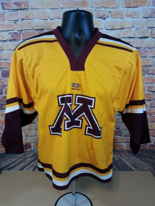 Minnesota Golden Gophers Ncaa Hockey Jersey Youth Size S/m Easton Gear