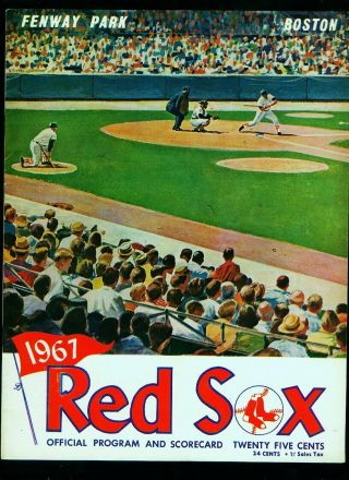 1967 Boston Red Sox Mlb Baseball Program V.  Chicago White Sox