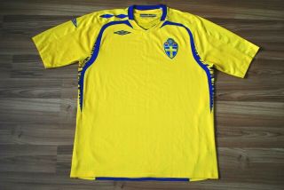 Sweden Football National Team 2007/2008/2009 Home Jersey Shirt Umbro Size Xlarge