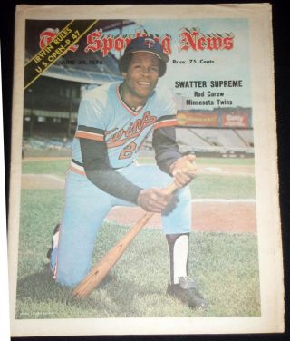 June 29,  1974 The Sporting News Rod Carew Minnesota Twins
