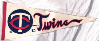 Vintage Minnesota Twins Full Size " Tc " Pennant