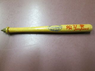 Vintage Louisville Slugger St.  Louis Mo Official Ny Yankees Baseball Bat Ink Pen