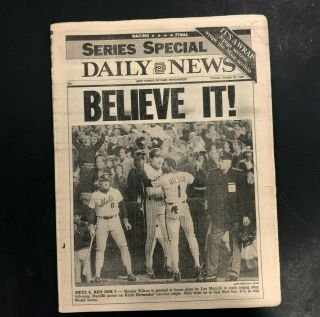 1986 Oct.  28 Ny Daily News Newspaper York Mets/world Champs Pgs 1 - 58 D