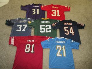 7 Assorted Nfl Jerseys Youth Size Large & Xl