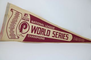 1983 National League Philadelphia Phillies World Series Champions Pennant