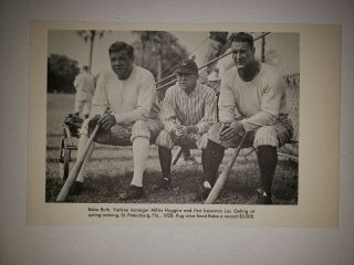 Babe Ruth Lou Gehrig Miller Huggins 1971 Sporting News Picture