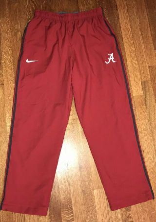 Nike Dri - Fit Alabama Crimson Tide Football Workout Pants.  Xl.  Zipper Pockets.