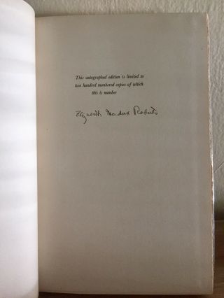 ELIZABETH MADOX ROBERTS - A Buried Treasure - SIGNED Limited Edition - 1931 2