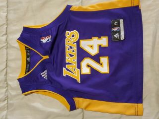 NBA Los Angeles Lakers Adidas Kobe Bryant 24 Boy Kids Toddler Jersey Sz 2T 3