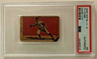 1921 W516 - 1 - 2 Strip Card Ty Cobb 6 Psa Auth