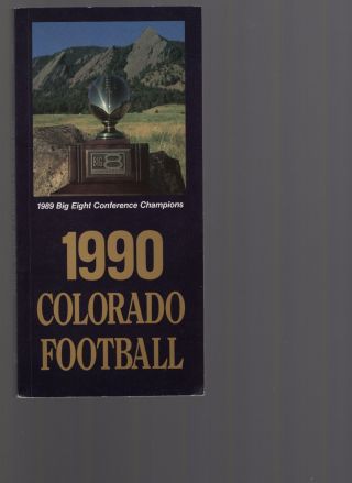 1990 Colorado University College Football Media Guide
