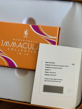 Luka Doncic Immaculate Moments /99 Rare Rookie Card Autograph Redemption 19