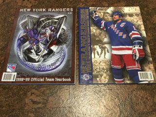 1998 - 1999 & 2000 - 2001 York Rangers Yearbooks Ex - Mark Messier