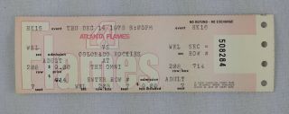 Nhl 1978 12/14 Colorado Rockies At Atlanta Flames Hockey Full Ticket