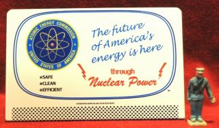 Atomic Energy Commish.  - Nuclear Power 67_o/s Scale Tinplate Billboard