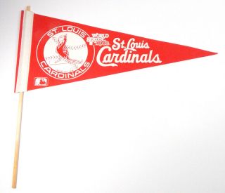 1982 World Series St.  Louis Cardinals 18 " Pennant On A Stick