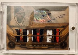 2019 Topps Triple Threads - Ronald Acuna Jr.  - Auto / Autograph Wood Relic 1/1