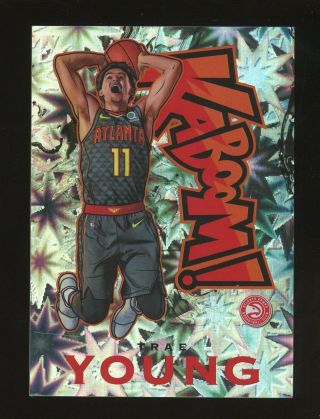 2018 - 19 Panini Crown Royale Kaboom 25 Trae Young Hawks Rc Rookie Case Hit