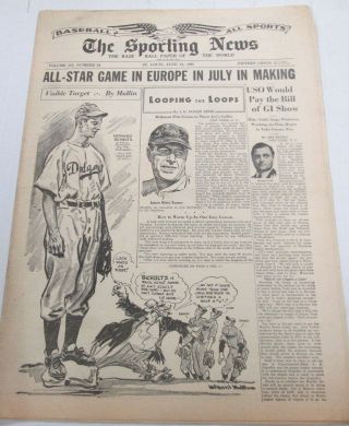 The Sporting News Newspaper Howard Schultz June 14,  1945 101014lm - Eb3