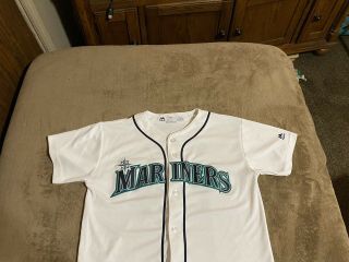 Seattle Mariners Ken Griffey Jr Baseball Jersey Shirt Majestic Mlb Youth Sz L