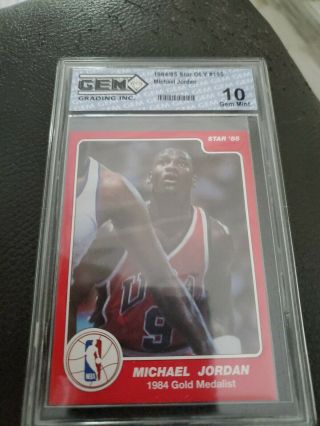 1984 - 85 Star Michael Jordan 195,  Perfectly Centered Rookie Gem 10
