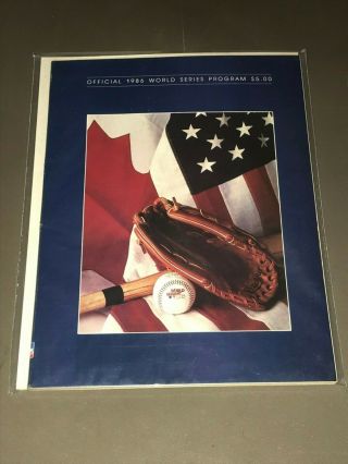 Official 1986 World Series Program York Mets Champions Vs.  Boston Red Sox