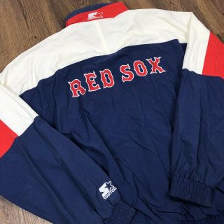 Men’s Vintage Starter Boston Red Sox Jacket Xl Windbreaker Vtg Rare