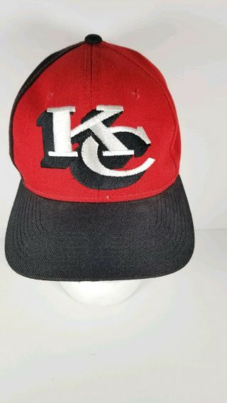 Vintage Kansas City Chiefs Pro Line Snapback Hat Cap Red And Black Nfl