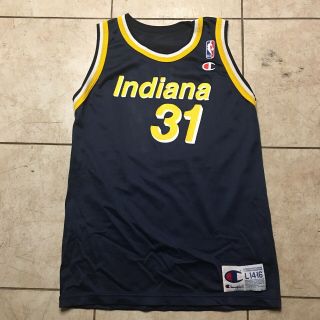 Nba Champion Reggie Miller Indiana Pacers Jersey Youth Large 14 - 16