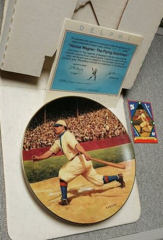 Honus Wagner The Flying Dutchman Bradford Exchange Collector Plate W/