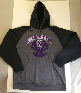 Northwestern Wildcats Under Armour Pullover Hooded Sweatshirt Mens Size Xl