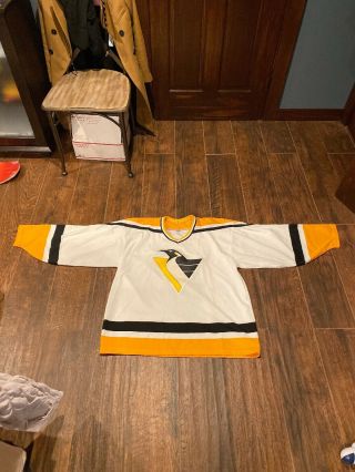 Vintage Ccm Pittsburgh Penguins Nhl.  Hockey Jersey Size Xl