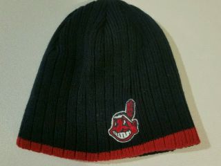 Vtg Rare Cleveland Indians Chief Wahoo Winter/Knit/Beanie Hat (1114) 3