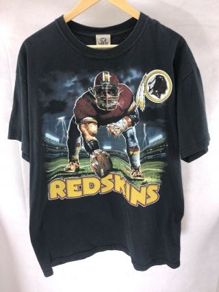 Washington Redskins Vintage 90s T Shirt Graphic Size Xl Liquid Blue