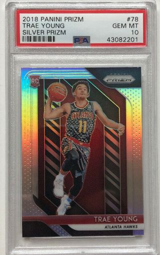 2018 Panini Silver Prizm Trae Young Rc Rookie Psa 10 Gem