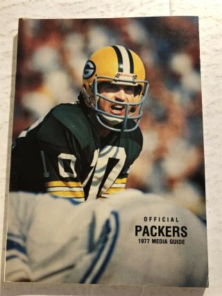 1977 Green Bay Packers Official Media Guide Press Bart Starr Dickey Brockington