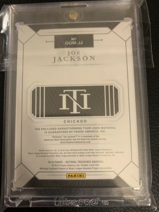 2019 National Treasures SHOELESS JOE JACKSON Game Gear Triple Bat Relic 1/1 2