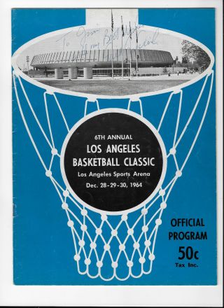 1964 Ncaa La Basketball Classic Program Signed By Gail Goodrich (ucla)