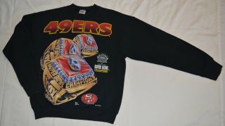 Rare San Francisco 49ers Bowl Xxix Champions Vintage 1995 Pullover Sz L