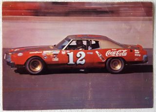 Vtg Nascar 1972 Bobby Allison Junior Johnson Coca Cola Card Hero/photo Postcard