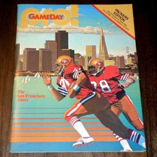 Game Day Pro Green Bay Packers Vs San Francisco 49ers October 18,  1981 Program