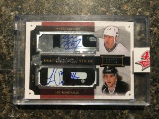 2013 - 14 The Cup Wayne Gretzky Luc Robitaille Dual Scripted Sticks 6/15