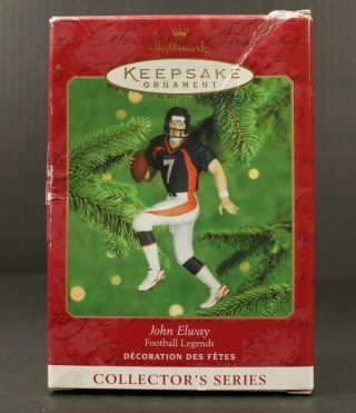 Hallmark Keepsake Christmas Ornament John Elway Football Legends 2000