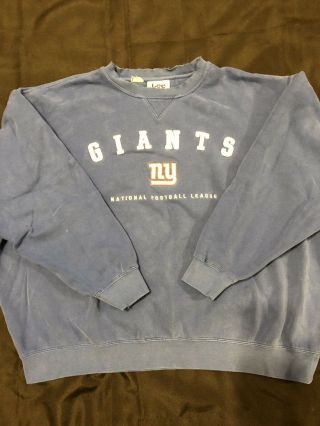Vintage Lee Sport Mens York Giants Pullover Sweatshirt Sz 2xl Nfl Sweater