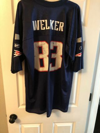 Wes Welker 83 England Patriots REEBOK NFL Vintage Jersey Adult Men ' s XL 2