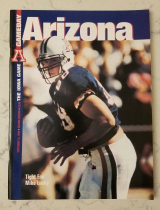 Arizona Wildcats Vs Iowa Hawkeyes Football Program 9/19 1998 Mike Lucky Cover