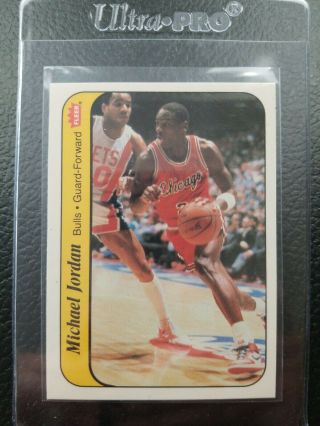 1986 - 1987 Fleer Sticker Michael Jordan Chicago Bulls 8,  Well Centered